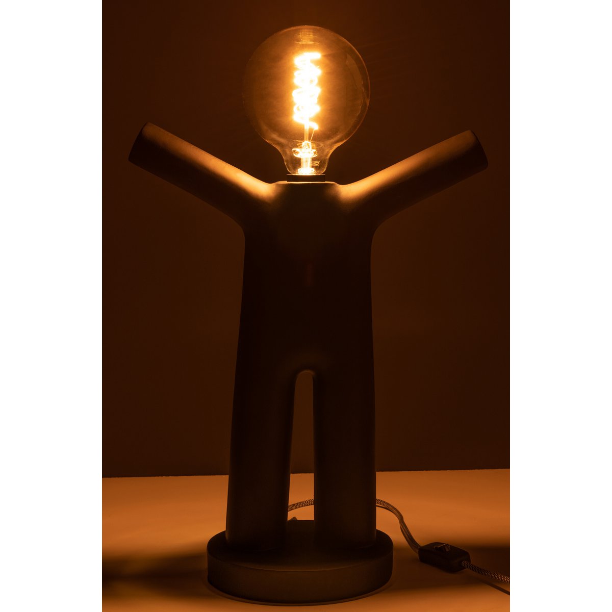 J-Line - Lamp P'Tit Maurice - Polyresin - Zwart