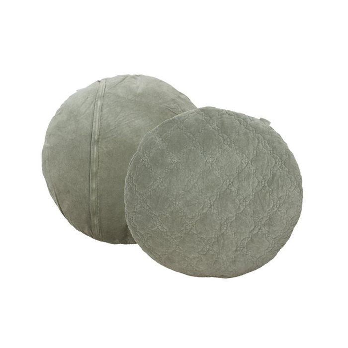 Mrs. Bloom - Fluwelen sierkussen 'Jade' (60cm, Oud groen)