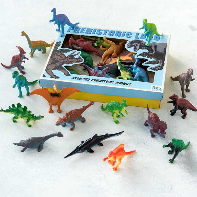 Rex London - Dierenfiguren in doos 'Dinosaurus' (16 stuks)