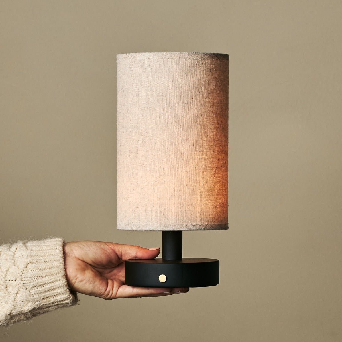 Tavellio-Amsterdam - Ben zwart houten tafellamp - Oplaadbaar en dimbaar