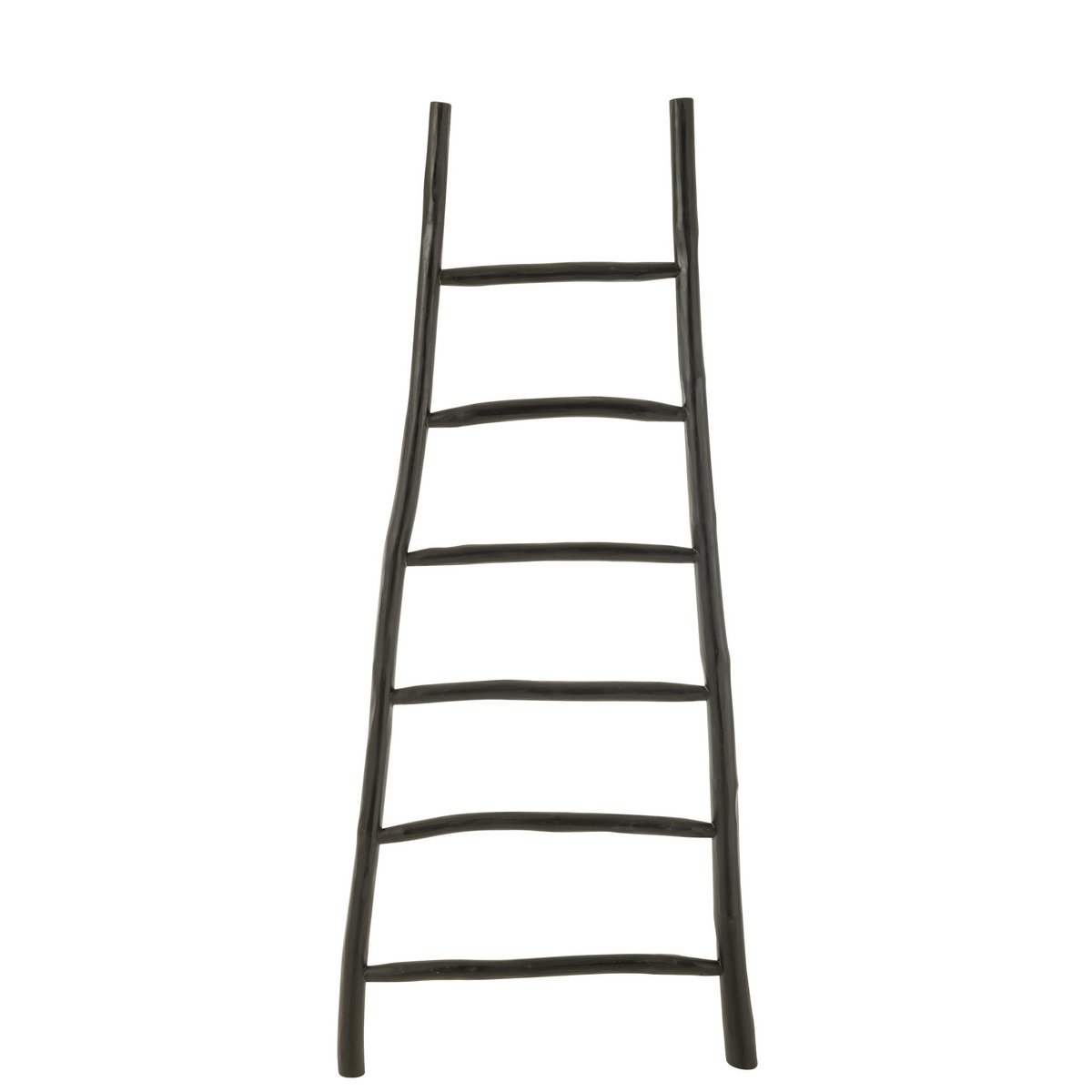 J-Line - Ladder 6 Stappen Teakhout Zwart