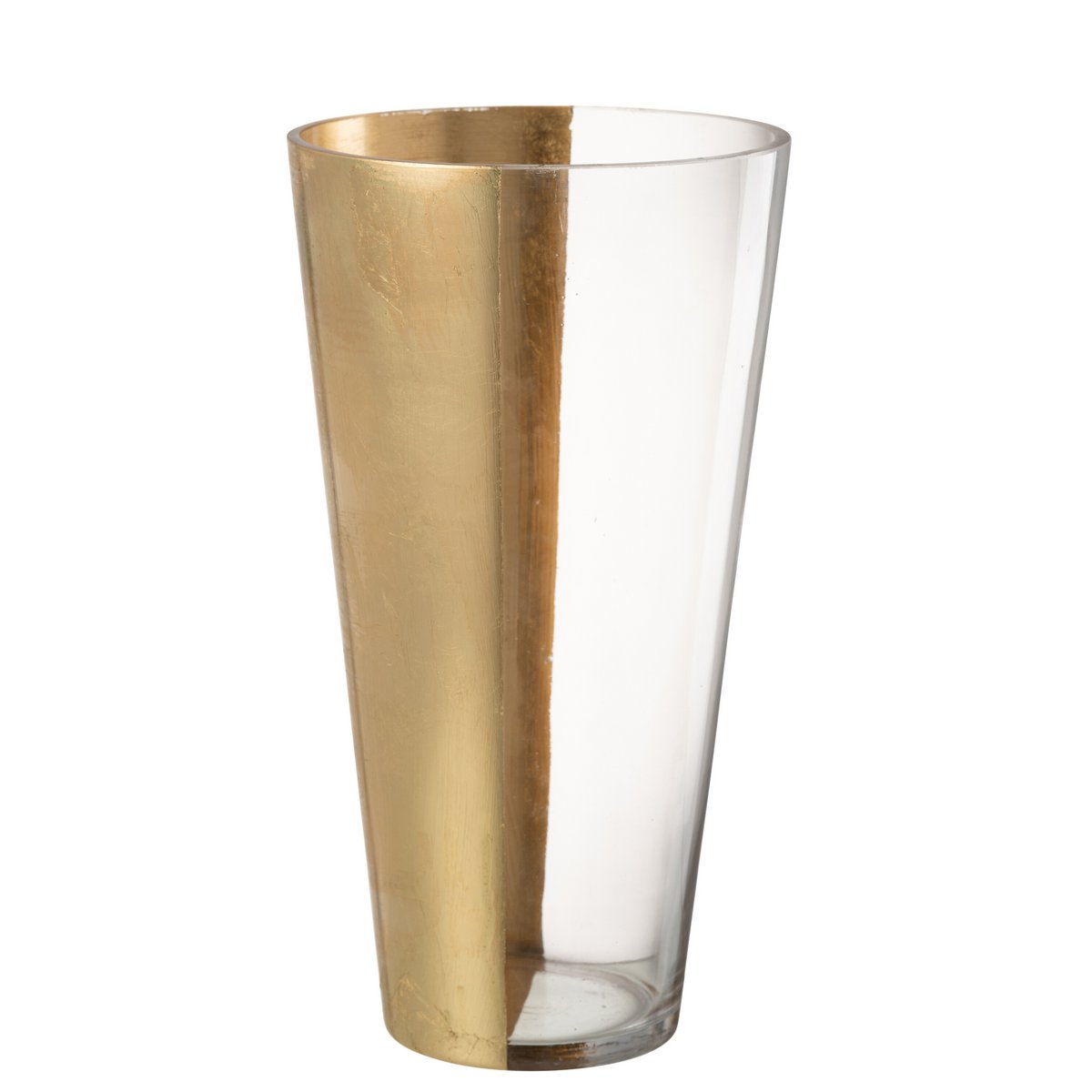 J-Line - Vaas Moa Glas Transparant/Goud