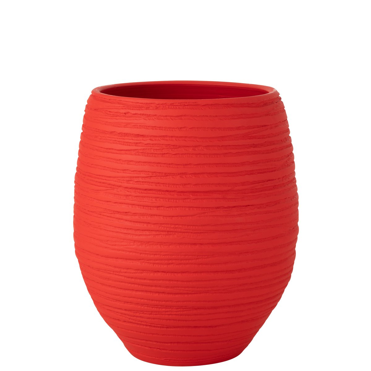 J-Line - Bloempot Fiesta Keramiek Rood Large