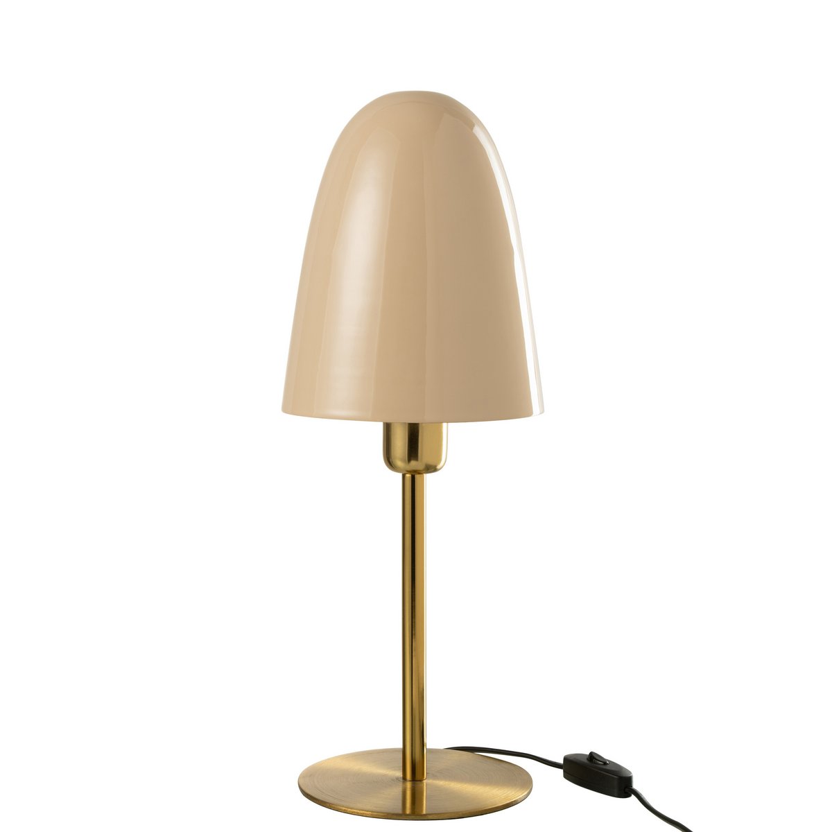 J-Line - Tafellamp 'Brown' (Goud/Beige)