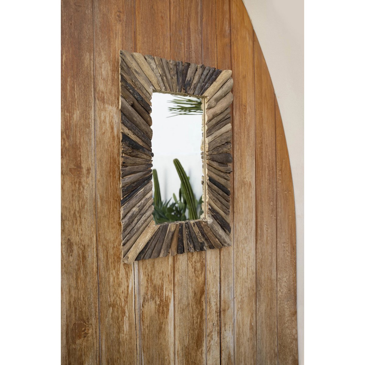 Bazar Bizar Living - De Driftwood Framed Spiegel - Naturel - M
