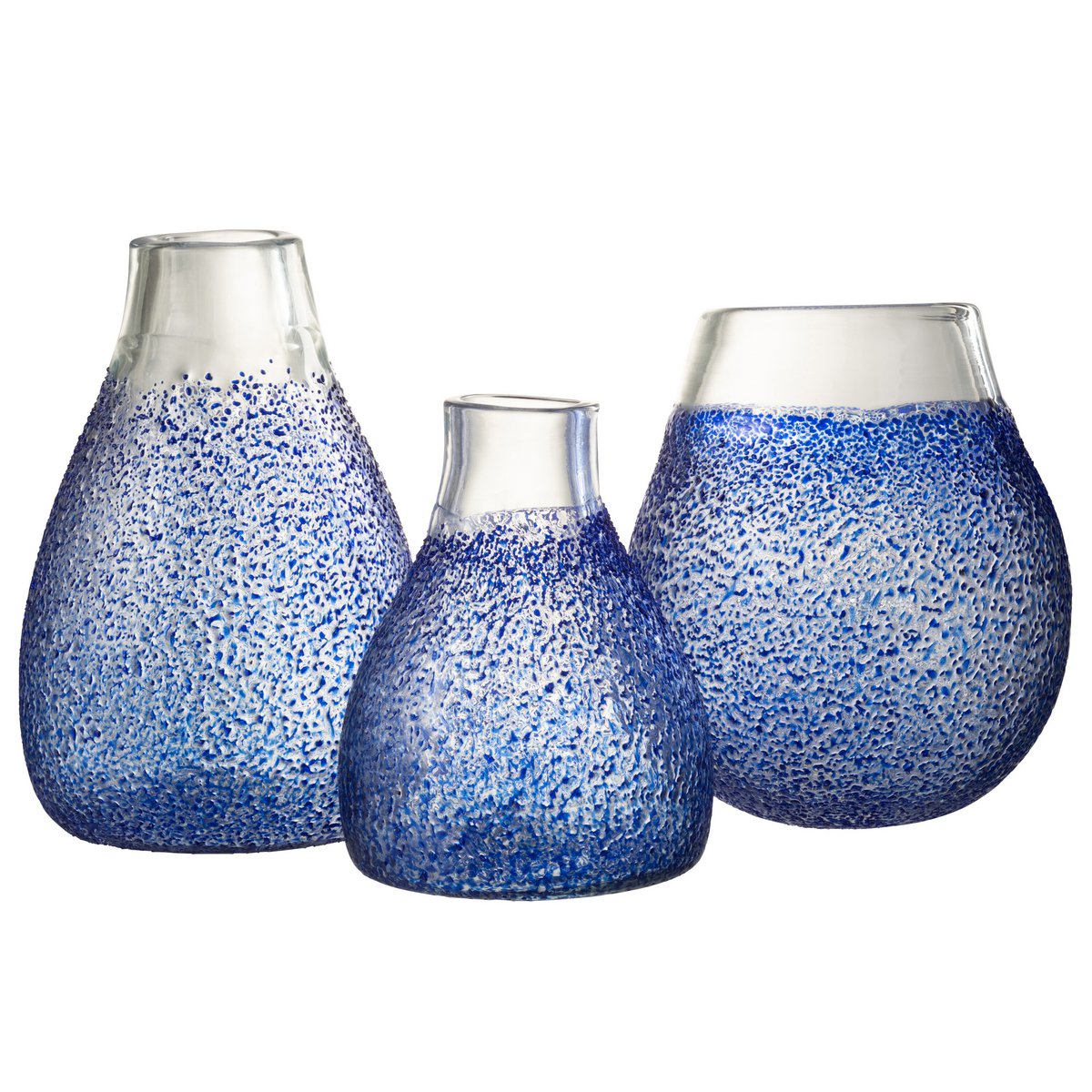 J-Line - Windlicht Santorini - Glas - Blauw