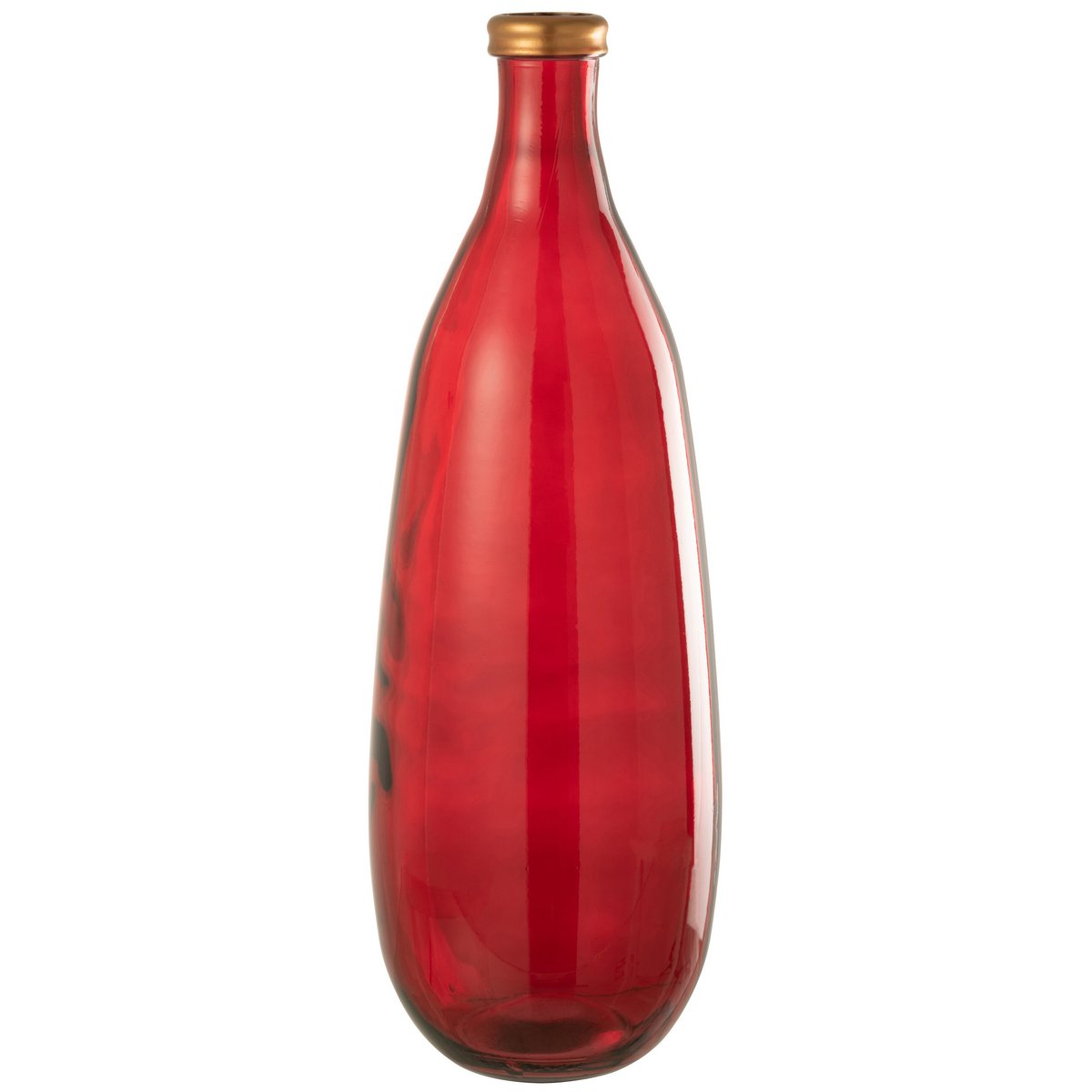 J-Line - Vaas Goud Boord - Glas - Rood - Large