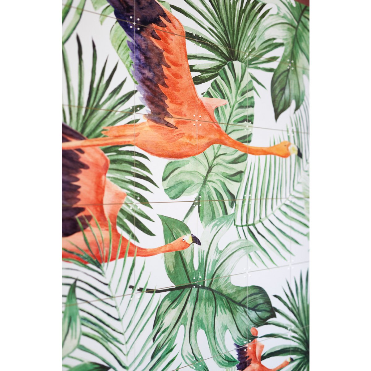 IXXI - Flamingo Flight & Zebra Palm Wall art - Poster - Wanddecoratie - L