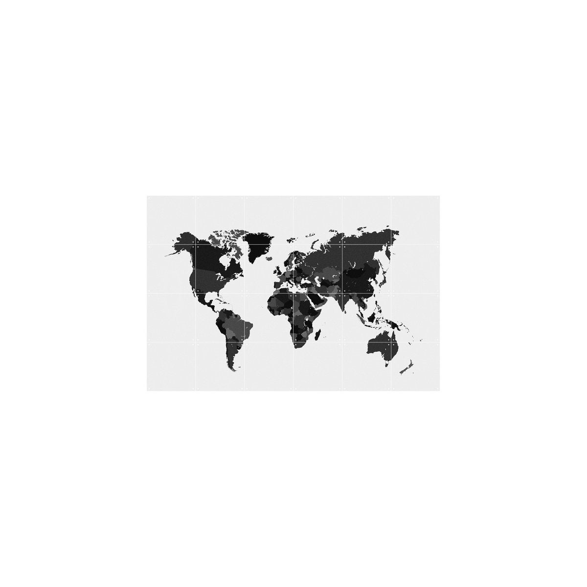 IXXI - The World zwart-wit Wall art - Poster - Wanddecoratie - L - 160x120 - black, white