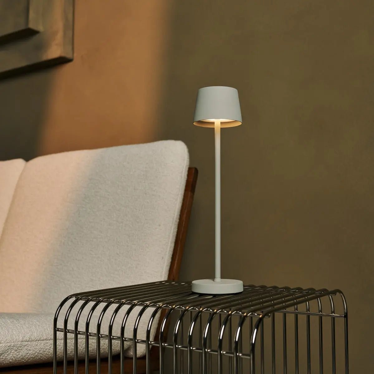 Tavellio-Amsterdam - Vondel Mini Shadow Gray Oplaadbare en draadloze lamp