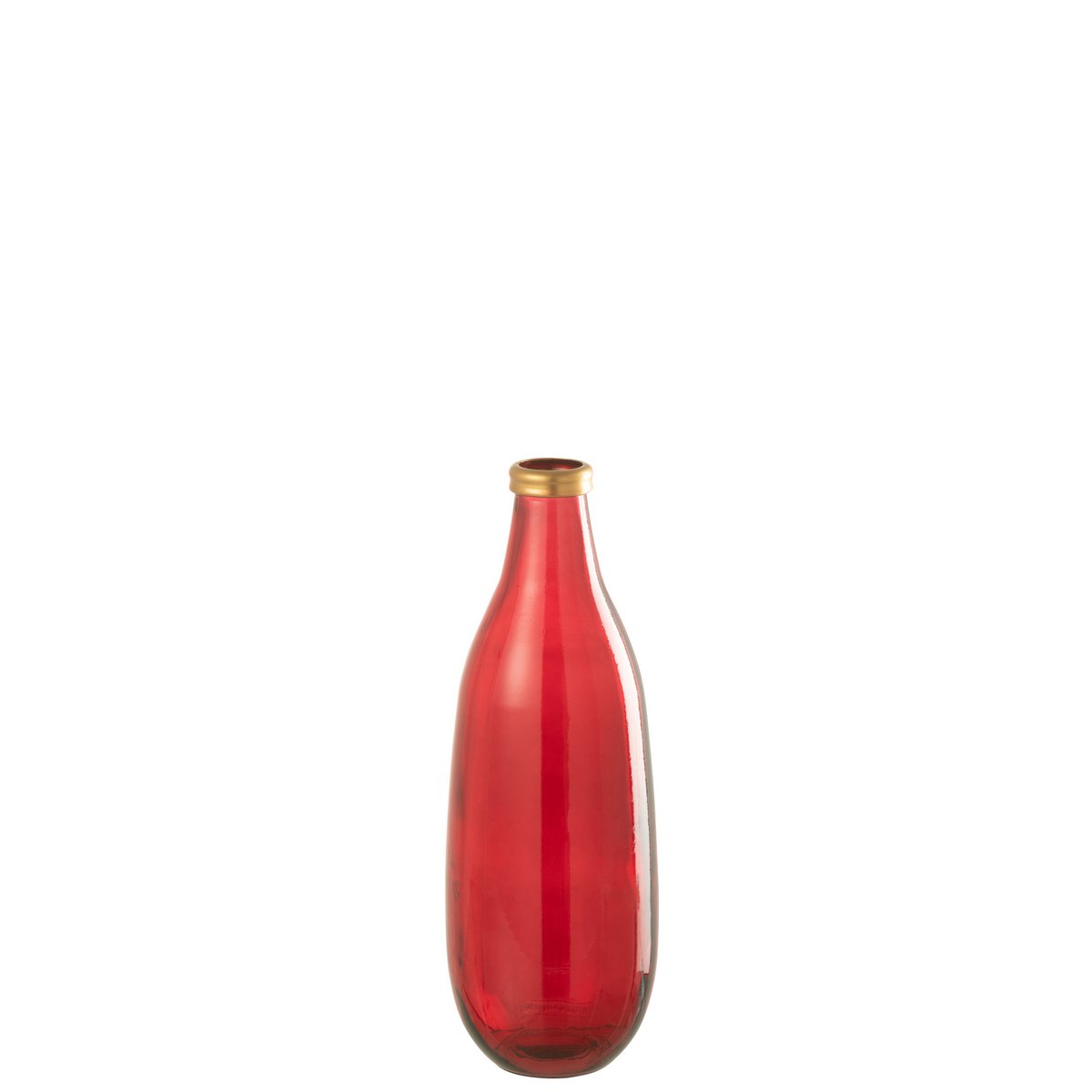 J-Line - Vaas Goud Boord - Glas - Rood - Small