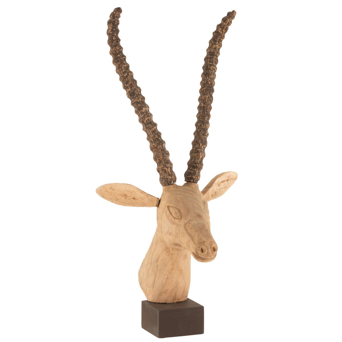 J-Line - Decoratief figuur 'Hert' (Hout, Bruin)