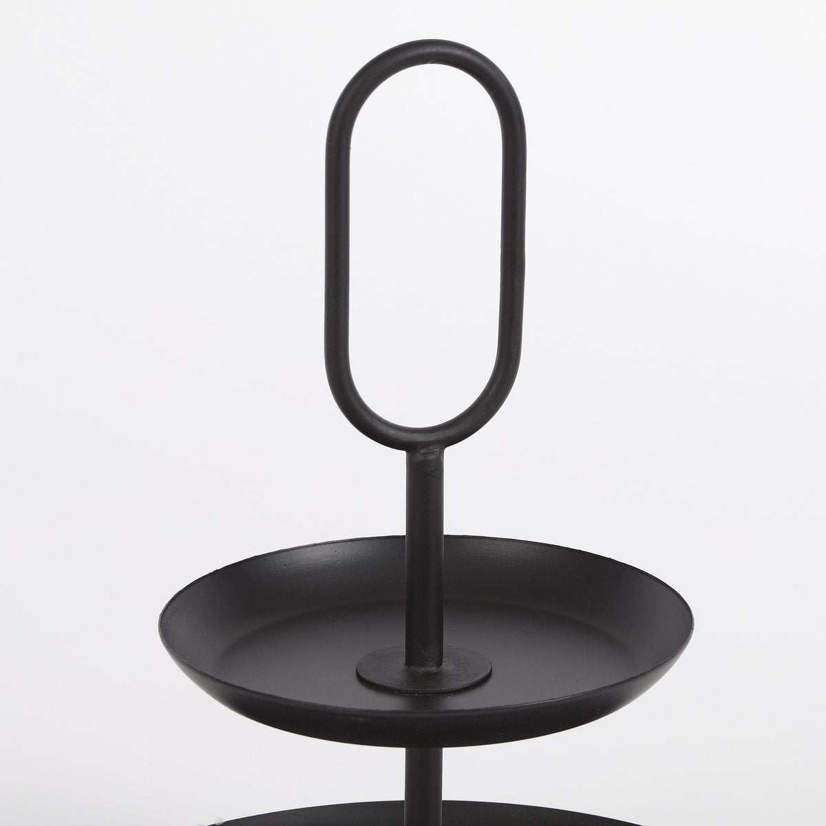 Mica Decorations - Rama Etagère 2 Laags - H36 x Ø28 cm - Metaal - Zwart