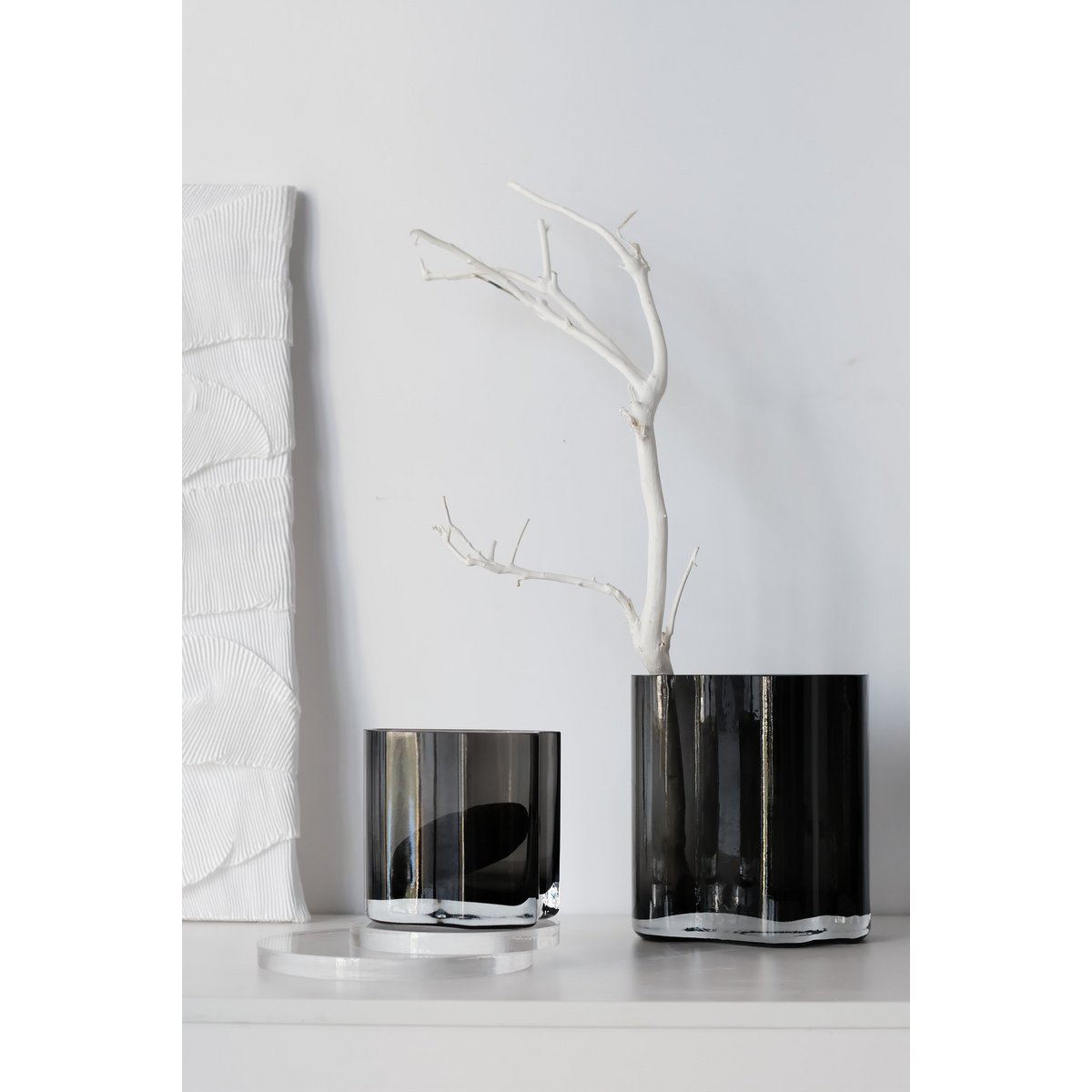 Element Accessories - Nieuwe moderne design vaas geïnspireerd op CORAL en Aalto, COR13 grijs