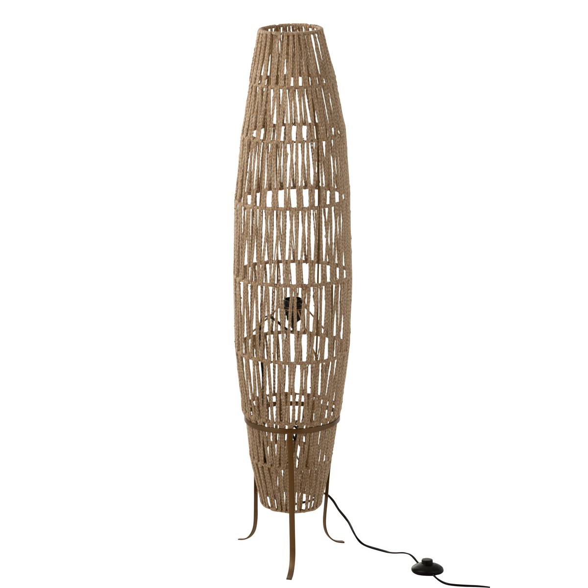 J-Line - Staande lamp 'Jace' (Maat L, Beige, Jute)