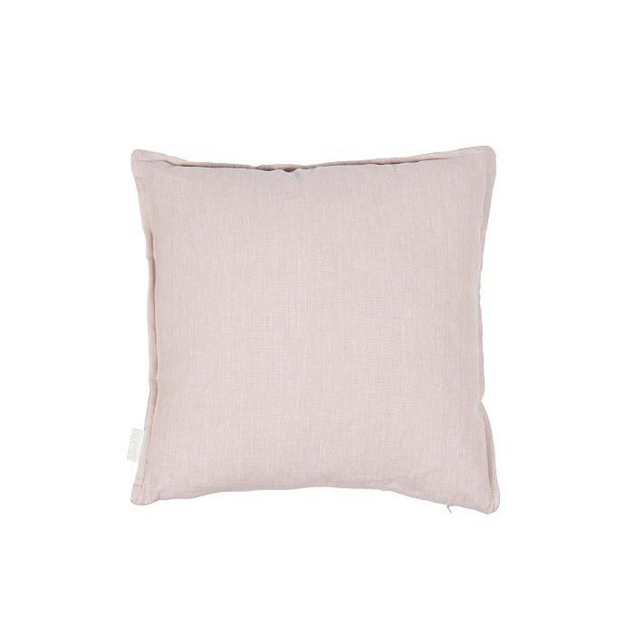 Mrs. Bloom - Vintage fluweel/linnen sierkussen 'Vintage' (45cm x 45cm, Oud roze)