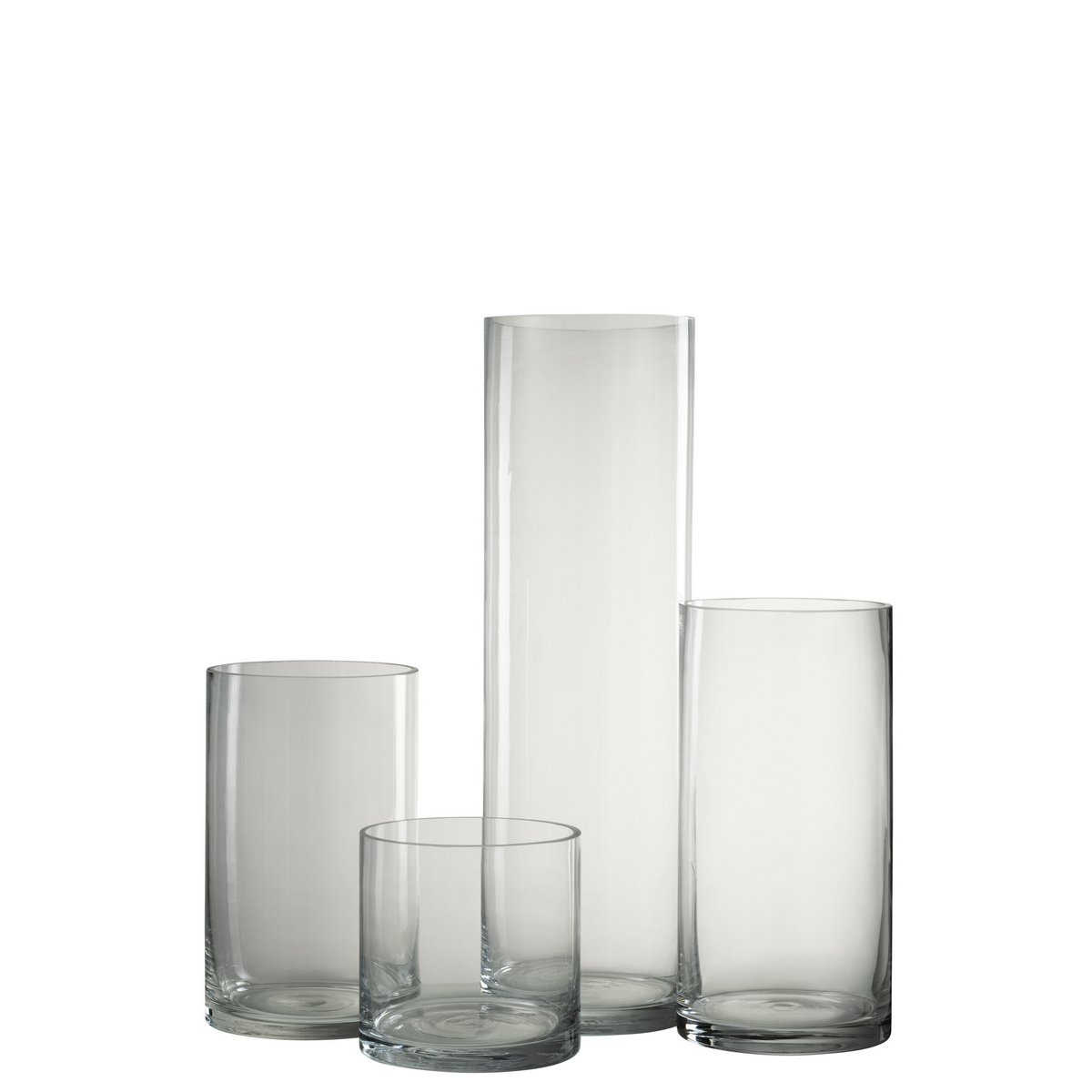 J-Line - Vaas Cylinder Eca Glas Transparant - 50.00cm Hoog