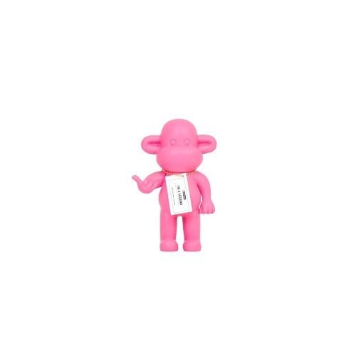 Housevitamin - Ornament - hang losse aap beeldje 'de legende' - roze - 11x7x19cm
