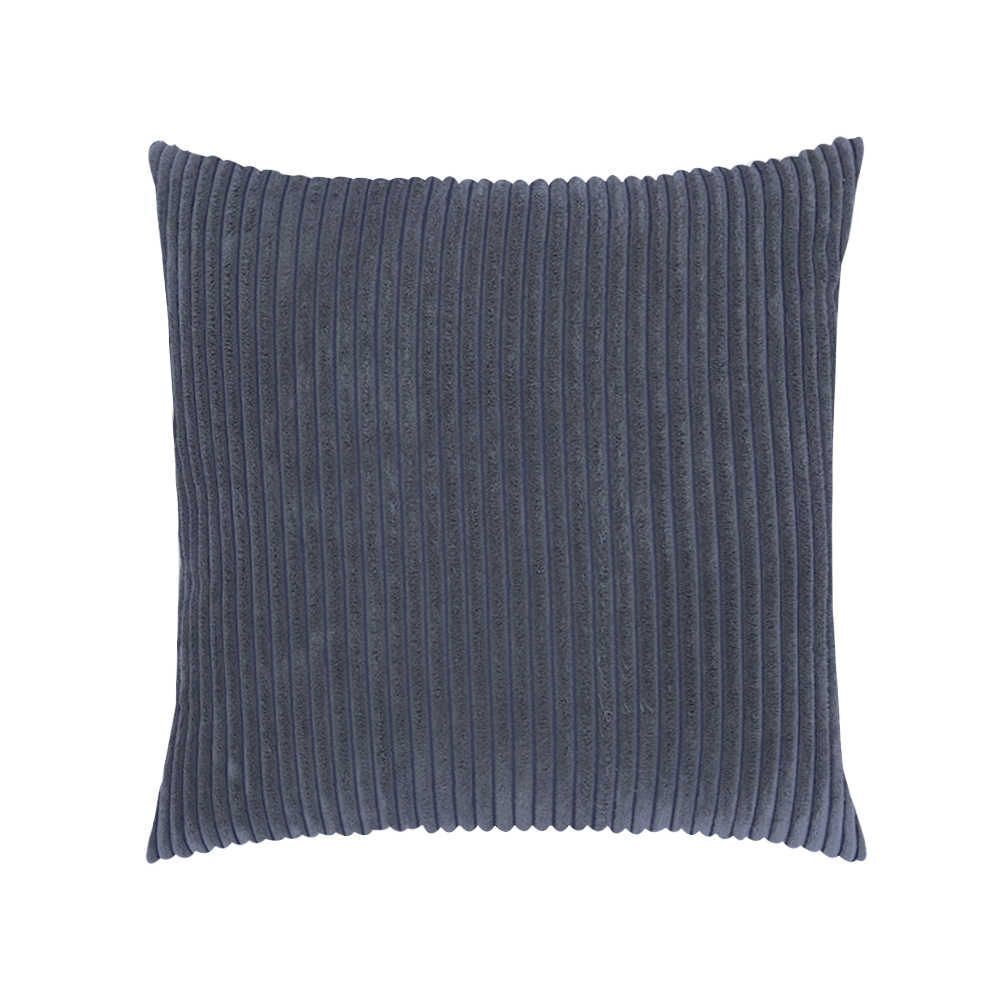 By Javy - Kussenhoes Zachte Rib - Donkergrijs