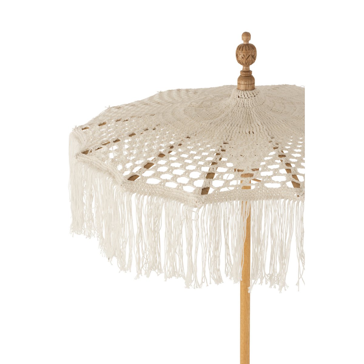 J-Line - Parasol met voet 'Bardon' (Wit, S)