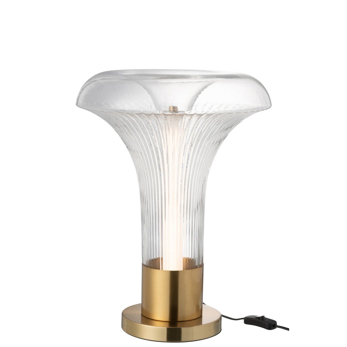 J-Line - Lamp LED Goud Metaal/Glas Transparant