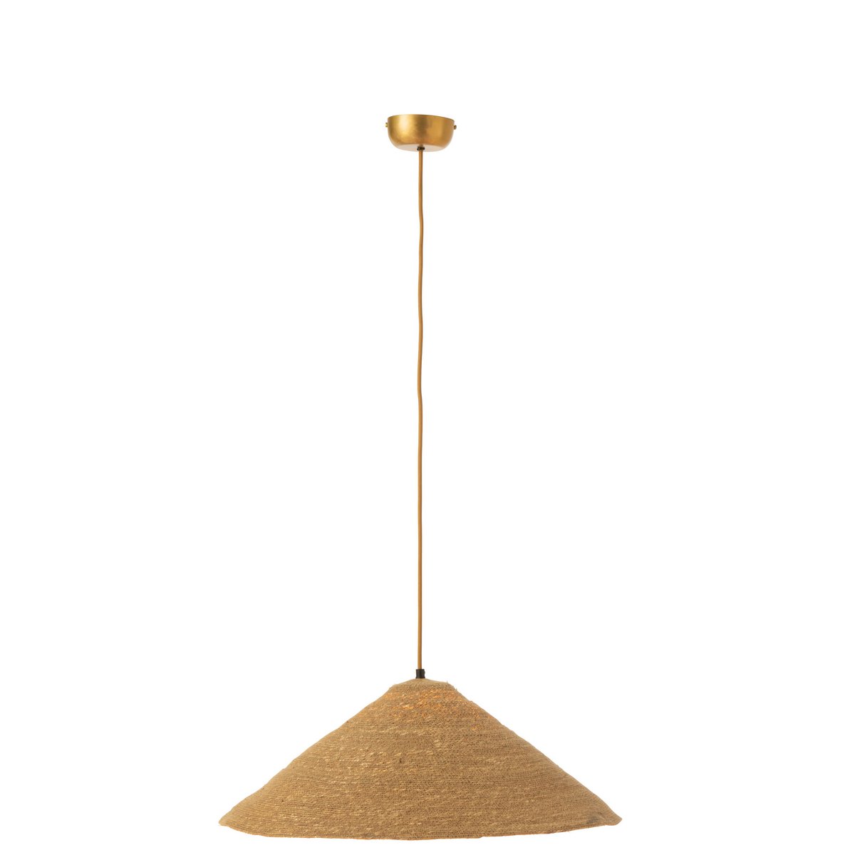 J-Line - Hanglamp 'Moonj' (Maat S, Naturel, Jute)