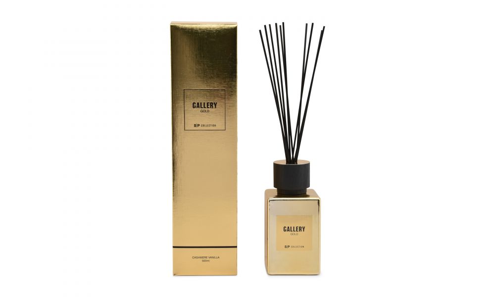 S|P Collection - Geurstokjes 'Gallery' (500ml, Gold)