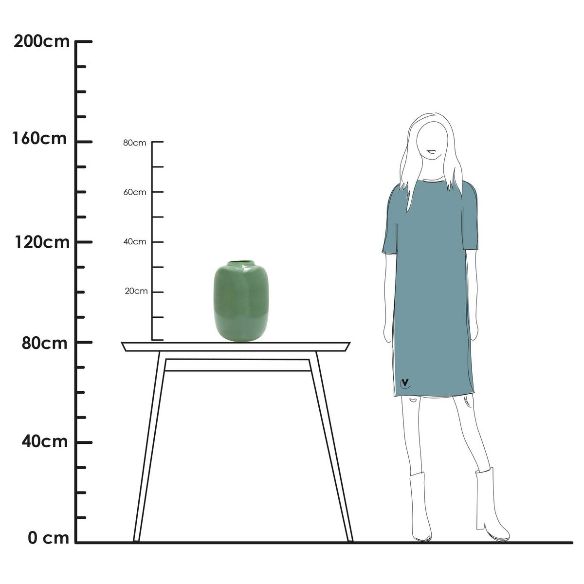 Vase the World - Vaas - Artic pastel green