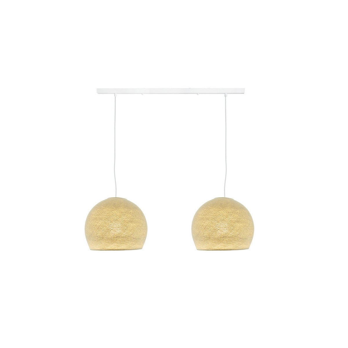 Cotton Ball Lights - Cotton Ball Lights Tweevoudige hanglamp balk - Driekwart Cream - L