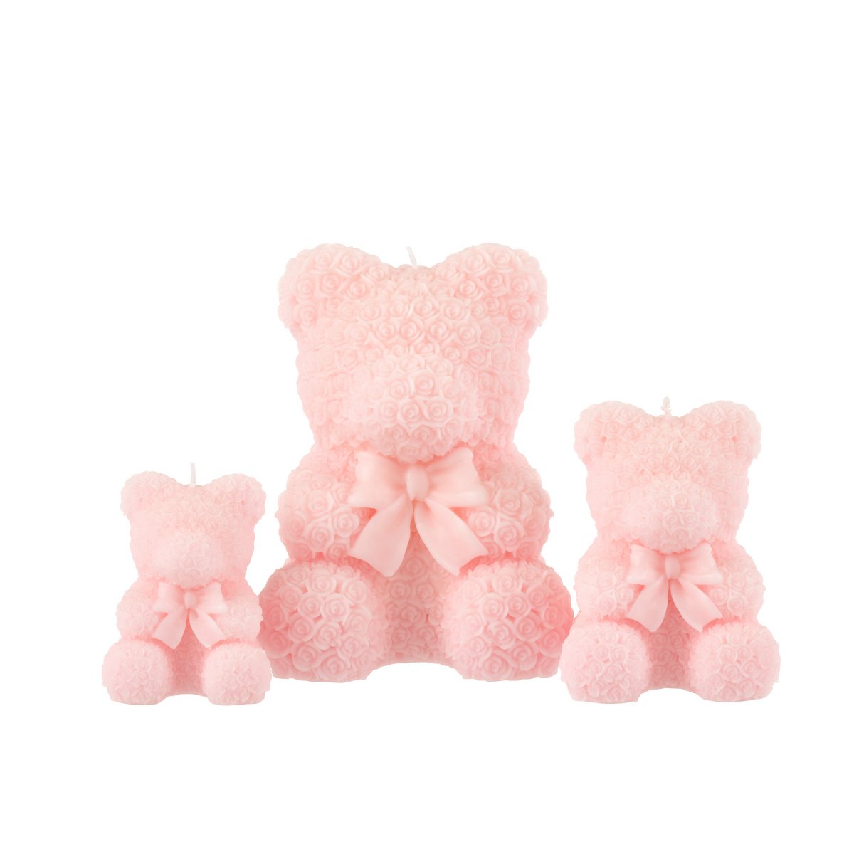 J-Line - Kaars Teddy Beer - Roze - L - 25U