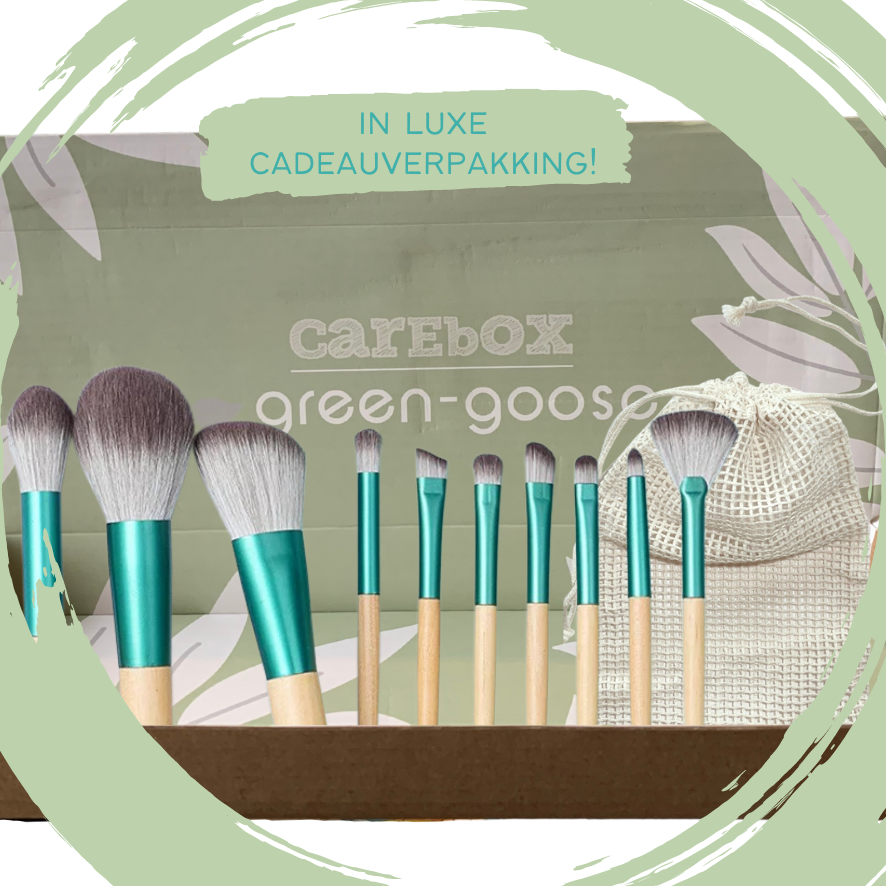 green-goose - Make Up Borstel Set met Zak - 10 Stuks