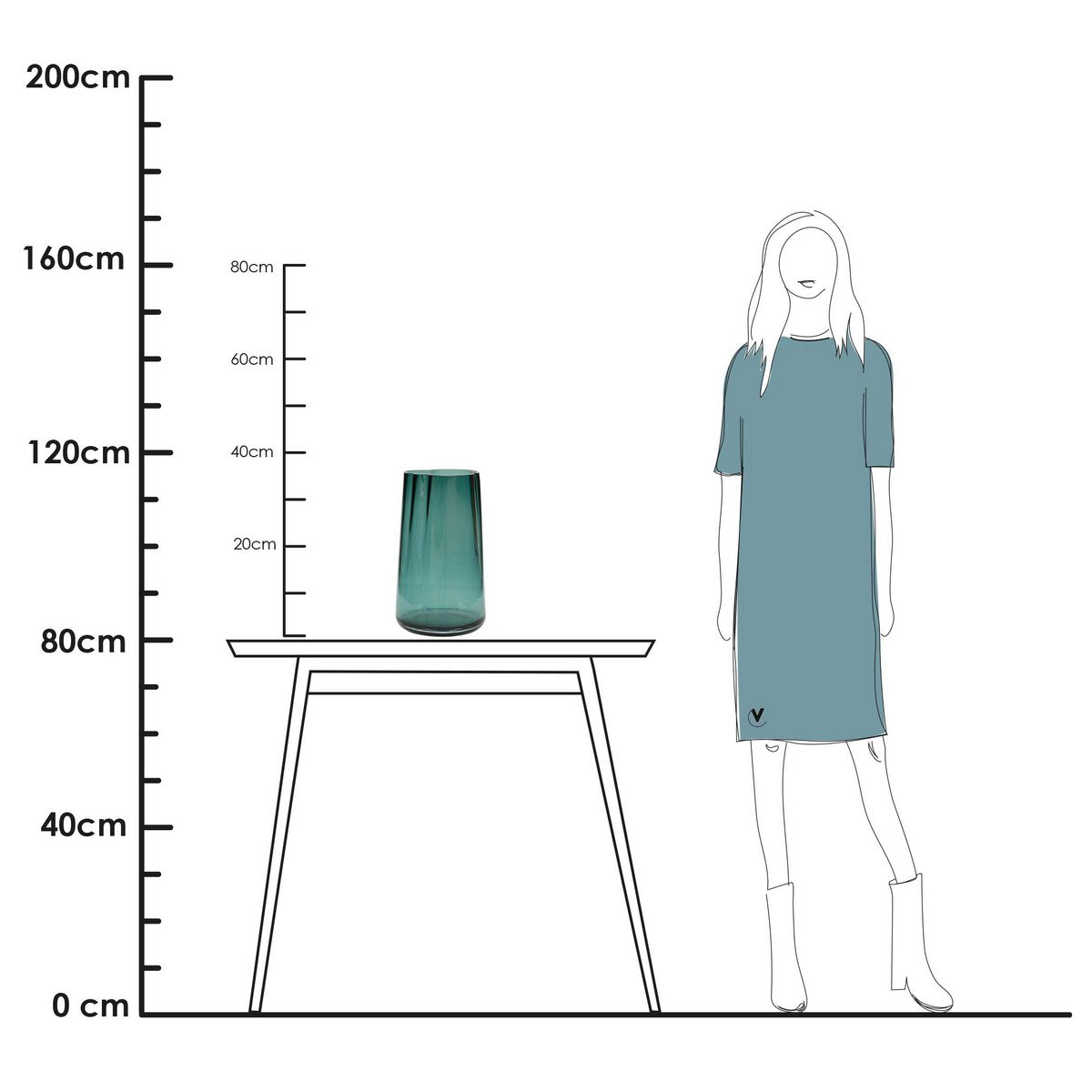 Vase the World - Vaas - Parana ocean blue