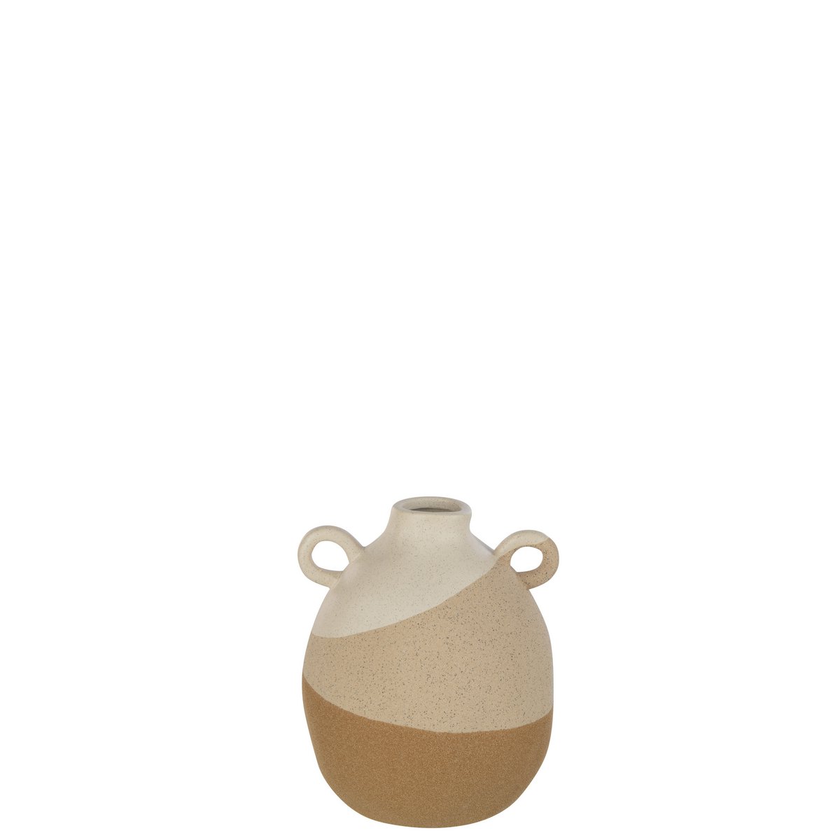 J-Line - Vaas Oor Keramiek Beige/Lichtbruin Small