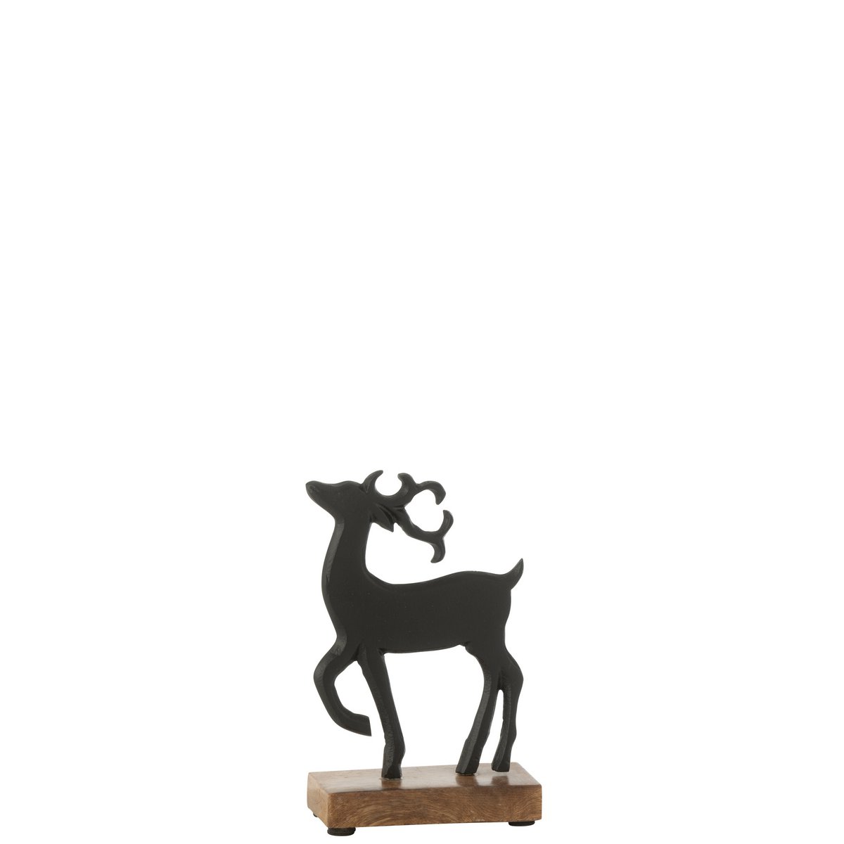 J-Line - Decoratief kerstfiguur 'Rendier' (Maat S, Zwart)