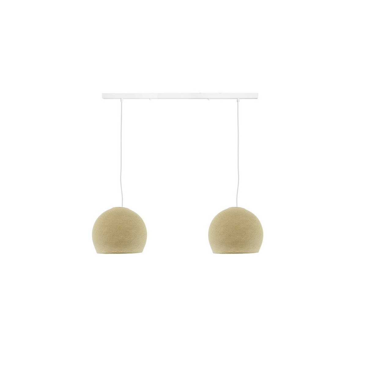 Cotton Ball Lights - Cotton Ball Lights Tweevoudige hanglamp balk - Driekwart Cream - M