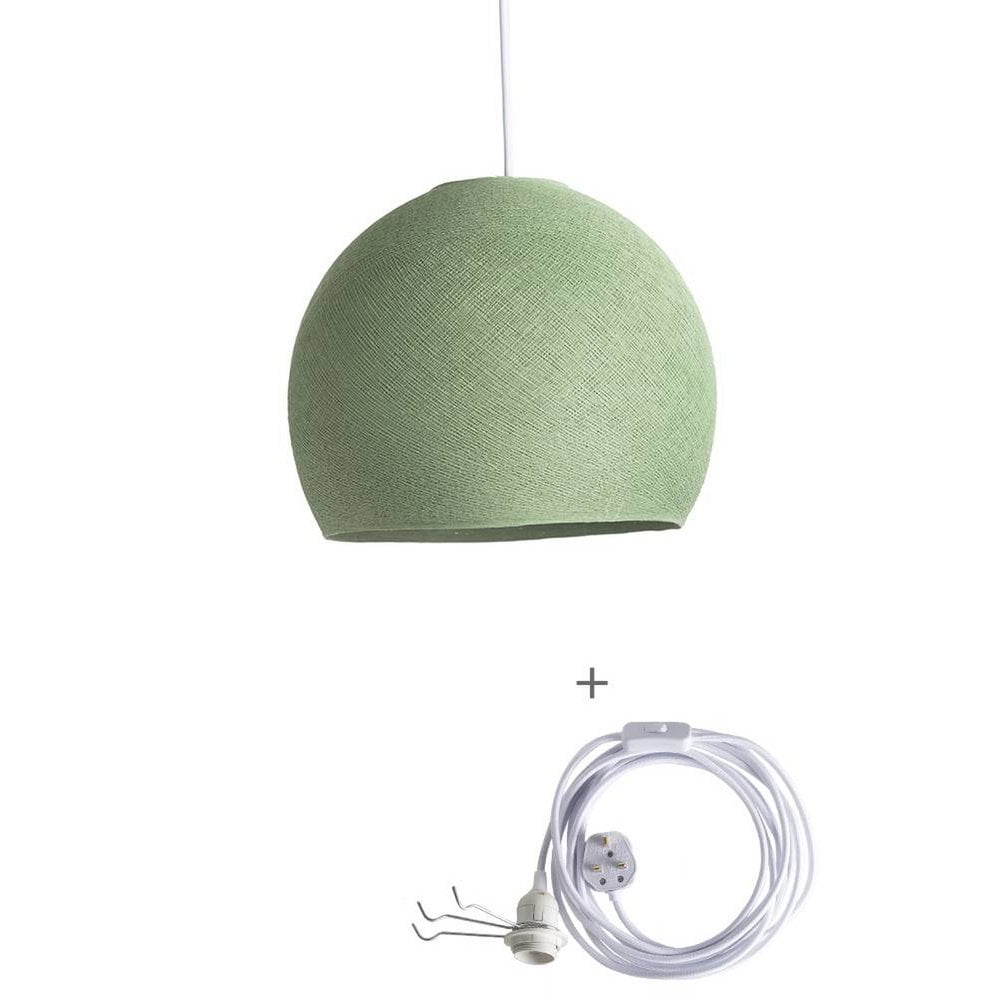 Cotton Ball Lights - Wandering Lamp Driekwart - Sage Green - 36 cm (L)