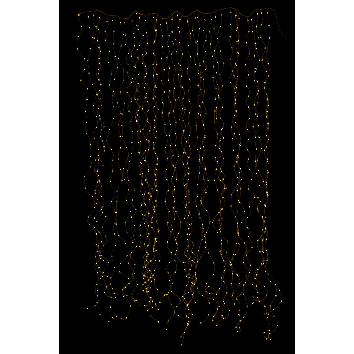 J-Line Kerstverlichting Gordijn 2X3m Zilver 1020Led Warm Wit