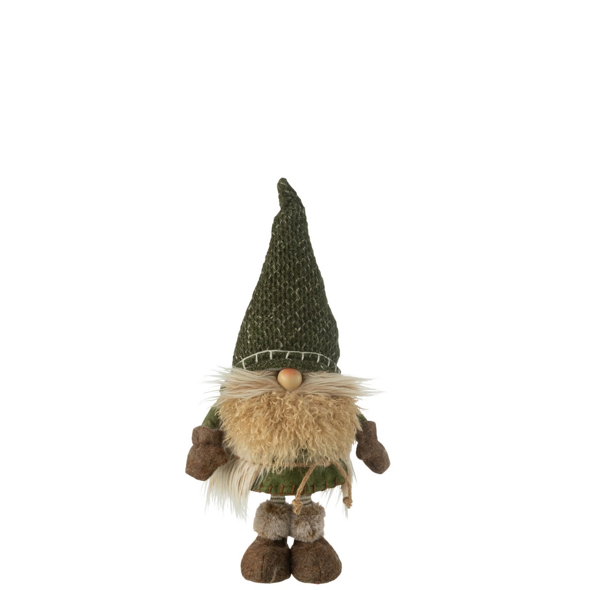 J-Line - Decoratief kerstfiguur 'Kabouter' (Groen, Maat L)