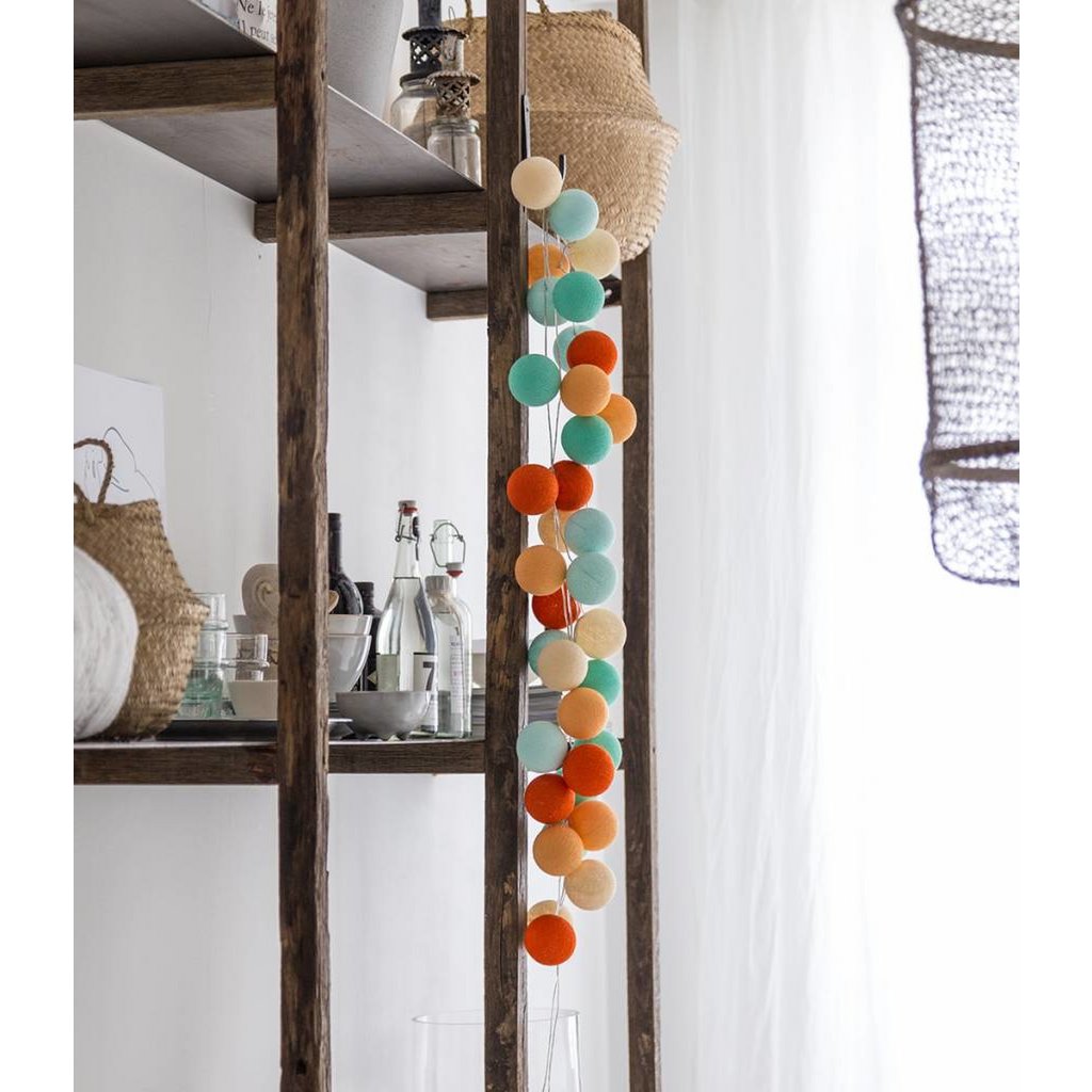 Cotton Ball Lights - Indoor regular Lichtslinger - Sunset - 35 cotton balls