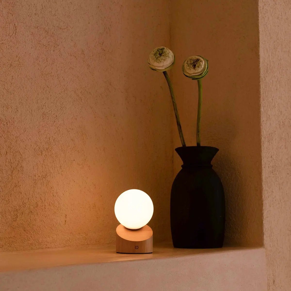 Tavellio-Amsterdam - Morris lichtbruin stijlvol oplaadbare lamp-draadloos, dimbaar, milieuvriendelijk ontwerp