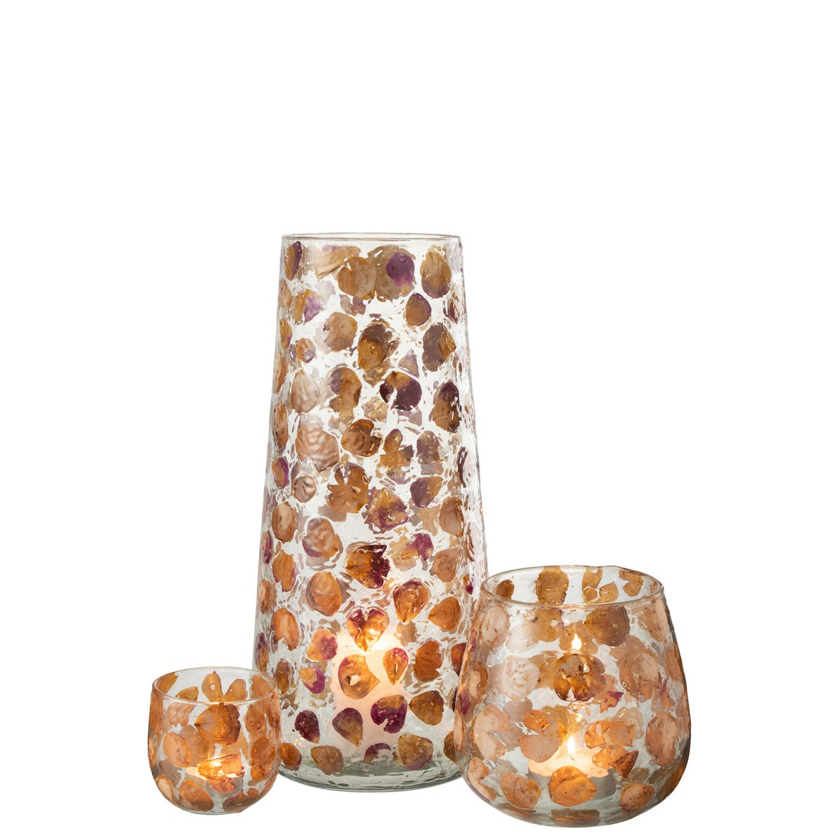 J-Line - Vaas Gerard - Glas - Amber - 36.50cm Hoog