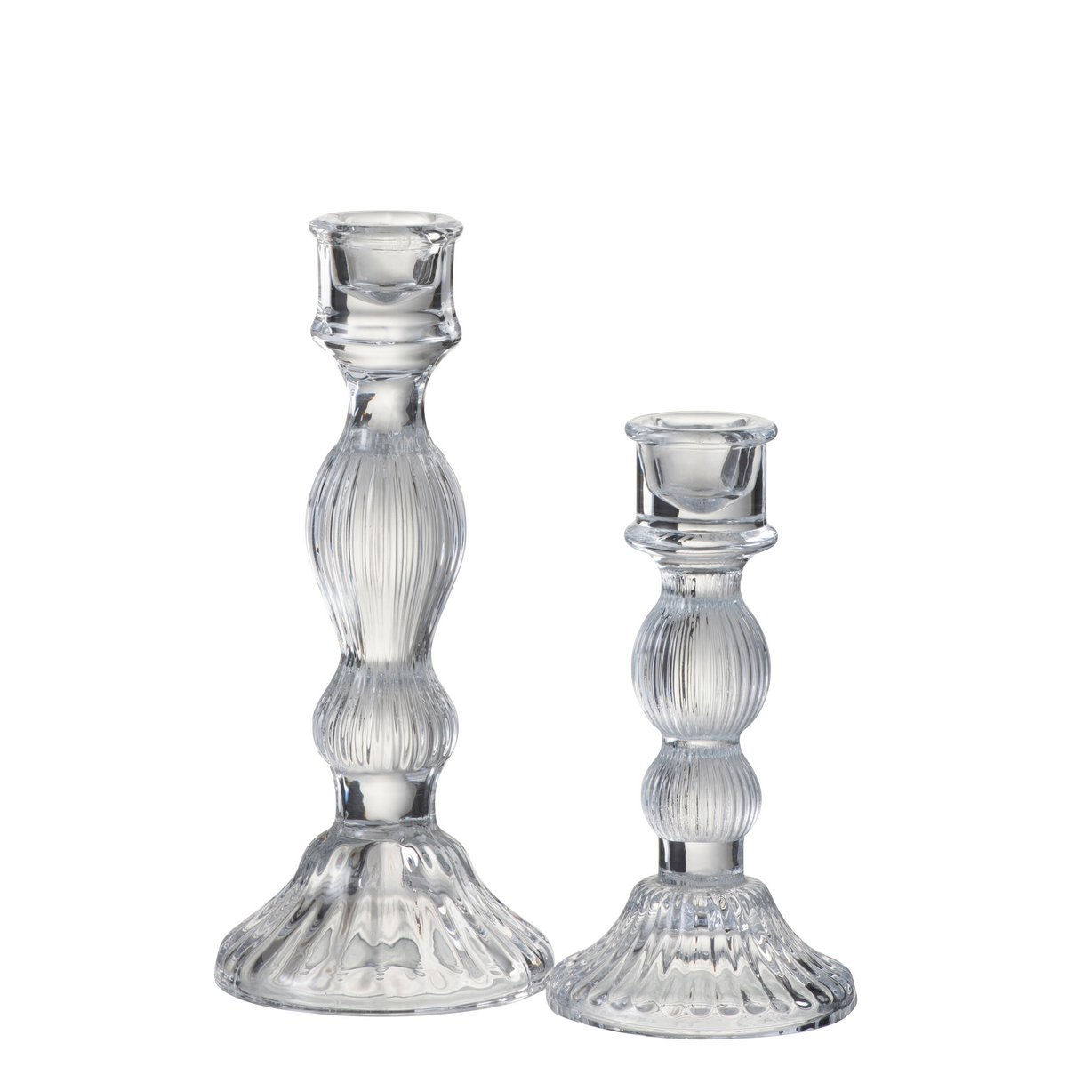 J-Line - Kandelaar Bol - Glas - Transparant - Large