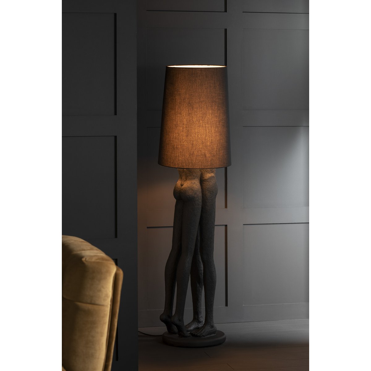 J-Line - Lamp Koppel - Polyresin - Zwart