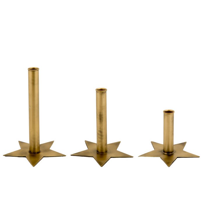 Mrs. Bloom - Kaarshouder Ster L antiek goud