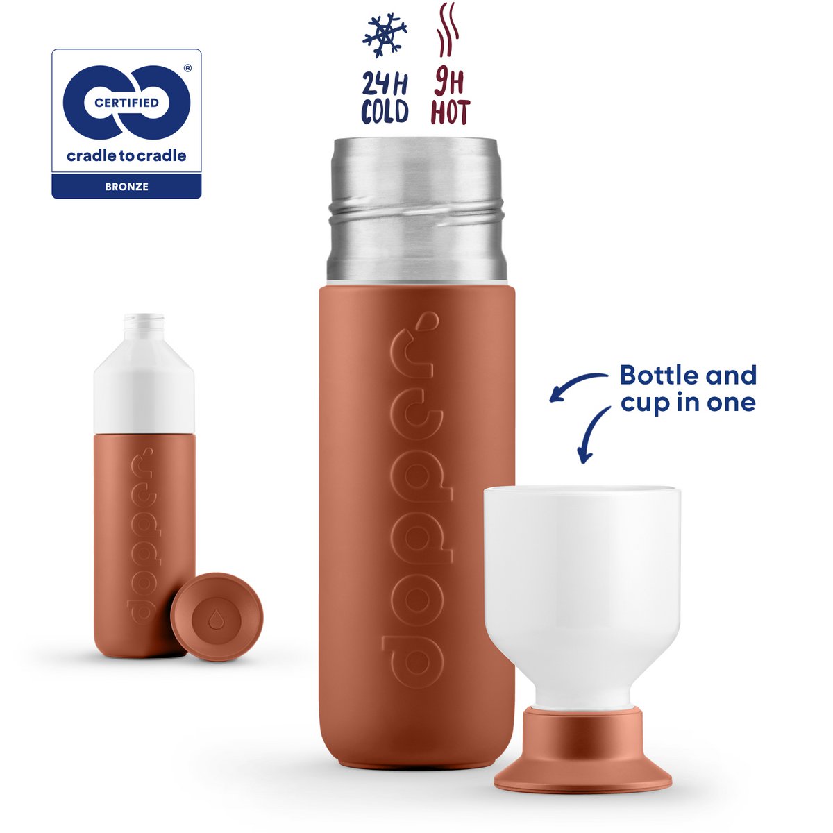 Dopper Geïsoleerde Thermosfles Terracotta Tide 350ml