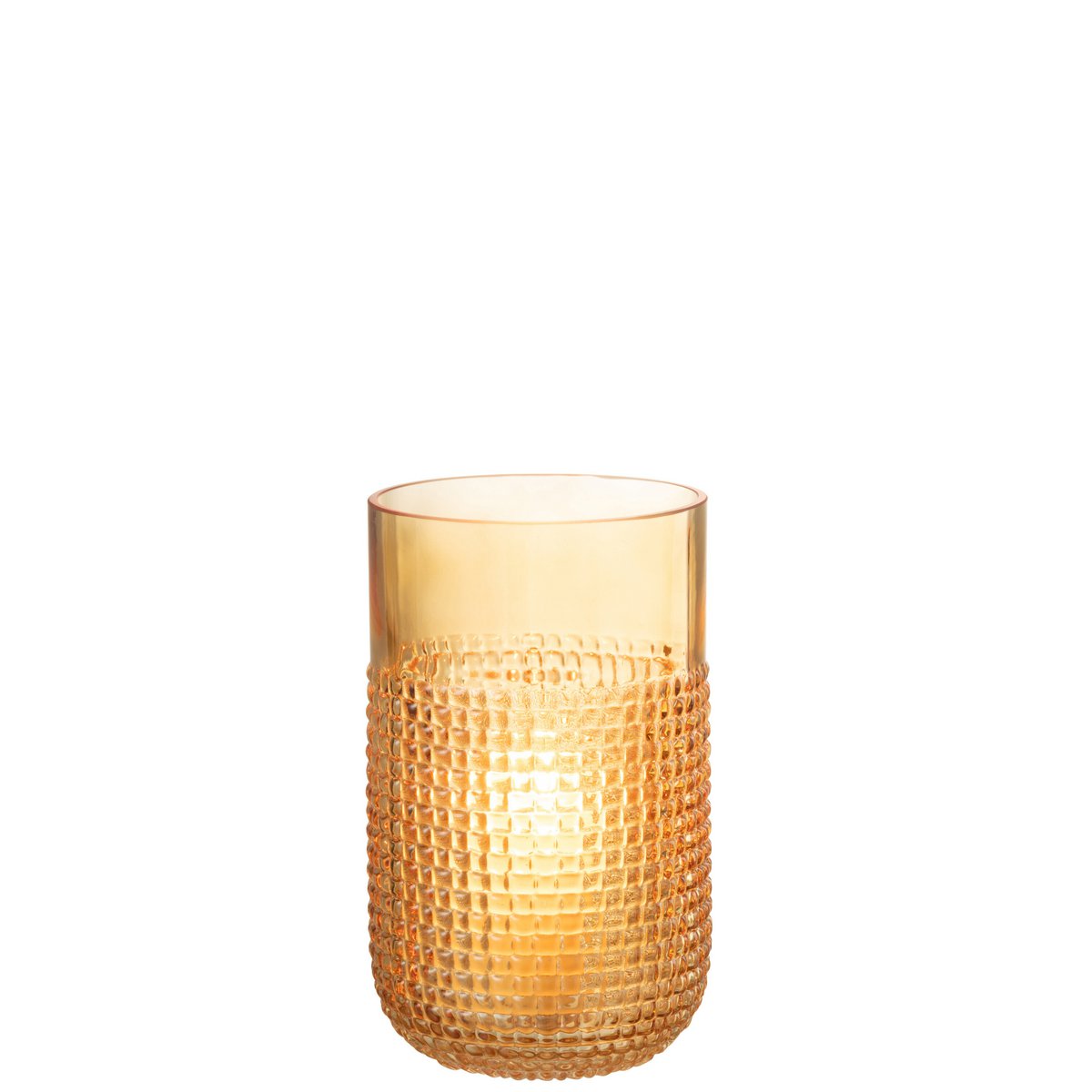 J-Line - Vaas Patroon - Glas - Oranje - Small