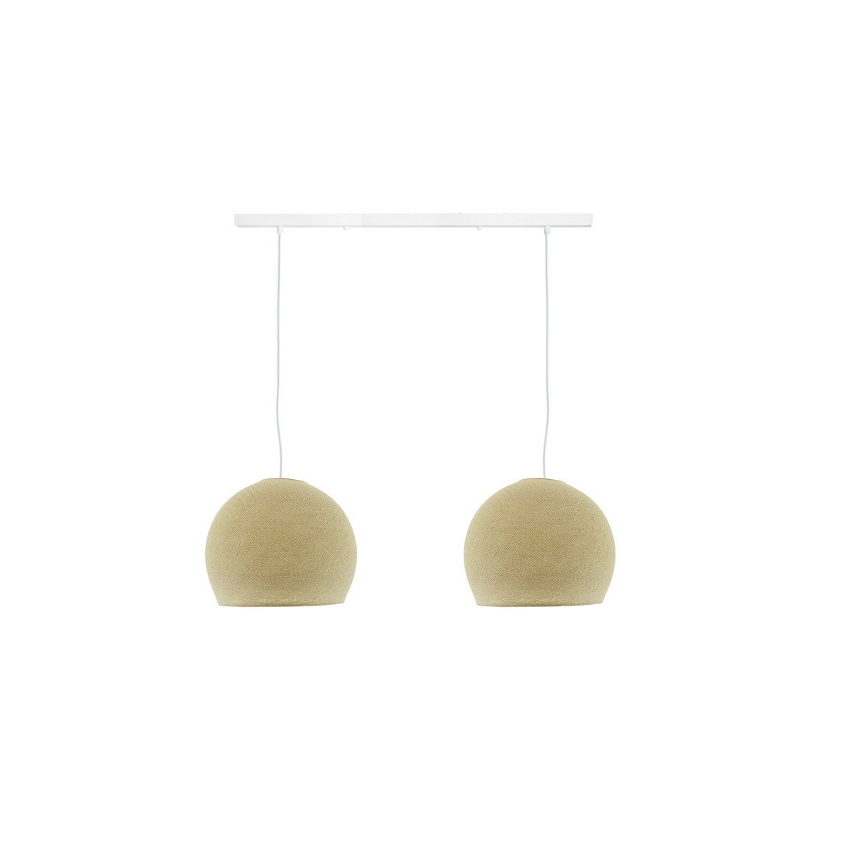 Cotton Ball Lights - Cotton Ball Lights Tweevoudige hanglamp balk - Driekwart Cream - M