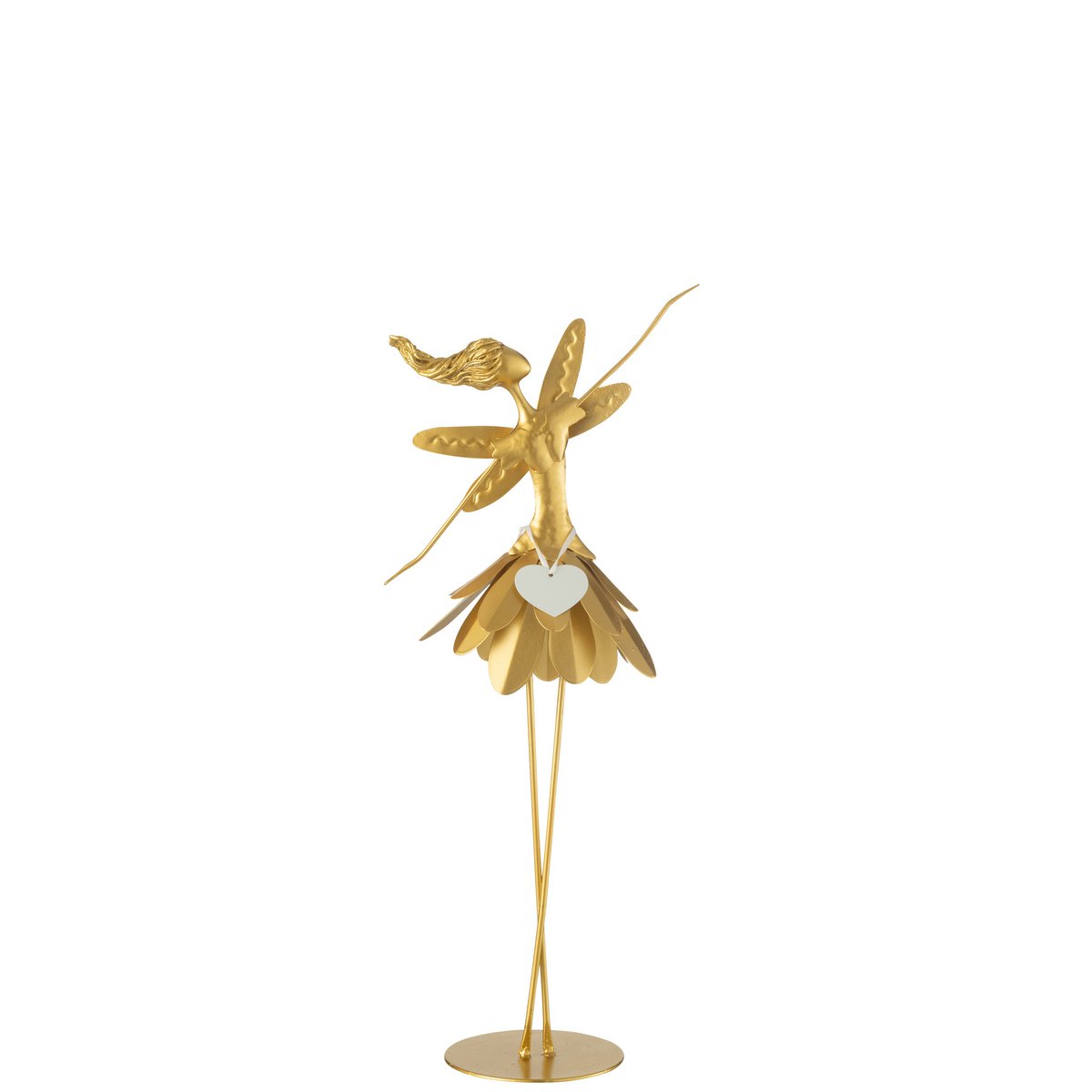 J-Line - Decoratief figuur 'Fee Hart' (Goud, Maat M)