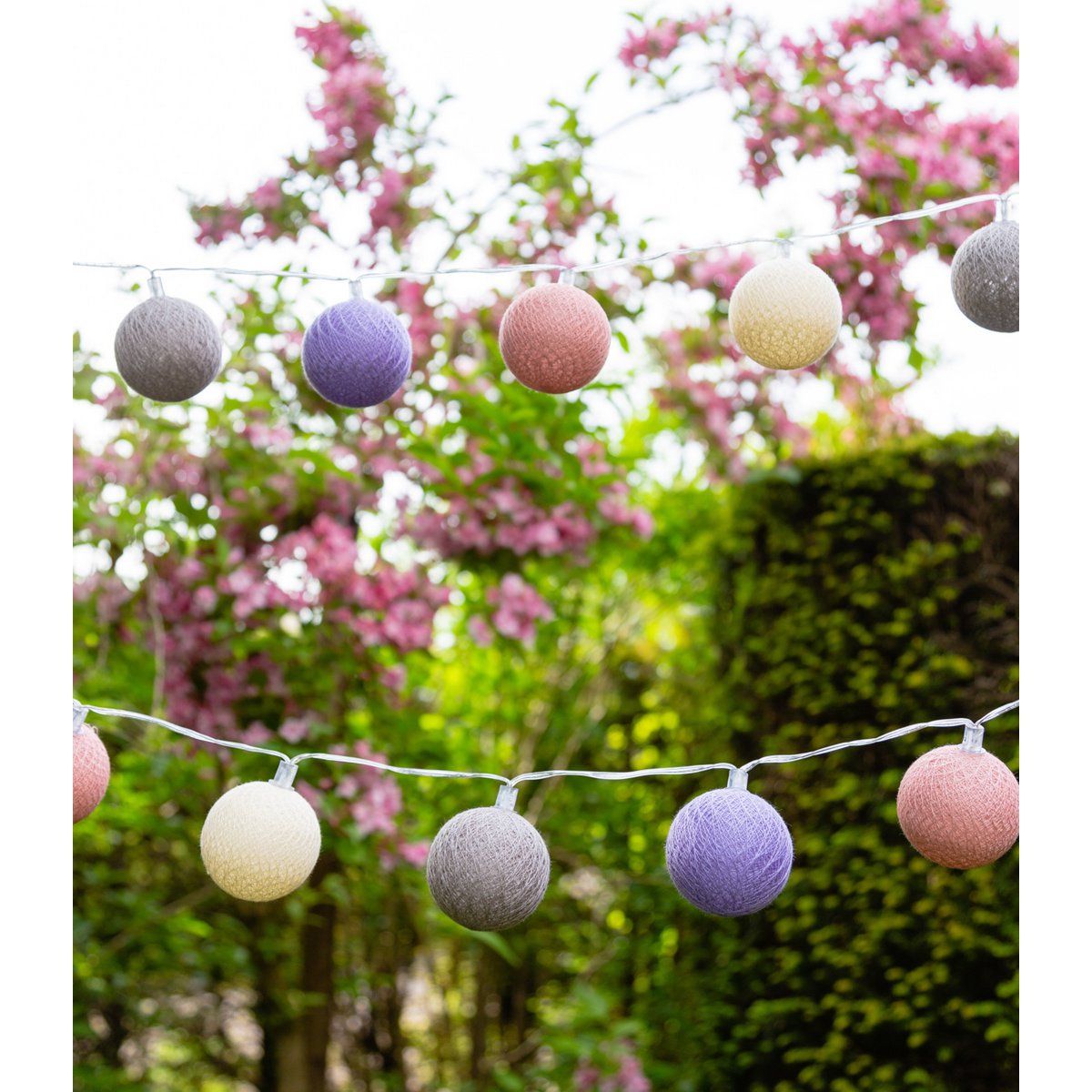 Cotton Ball Lights - Buitenlichtslinger - Lavanda - Extension kit