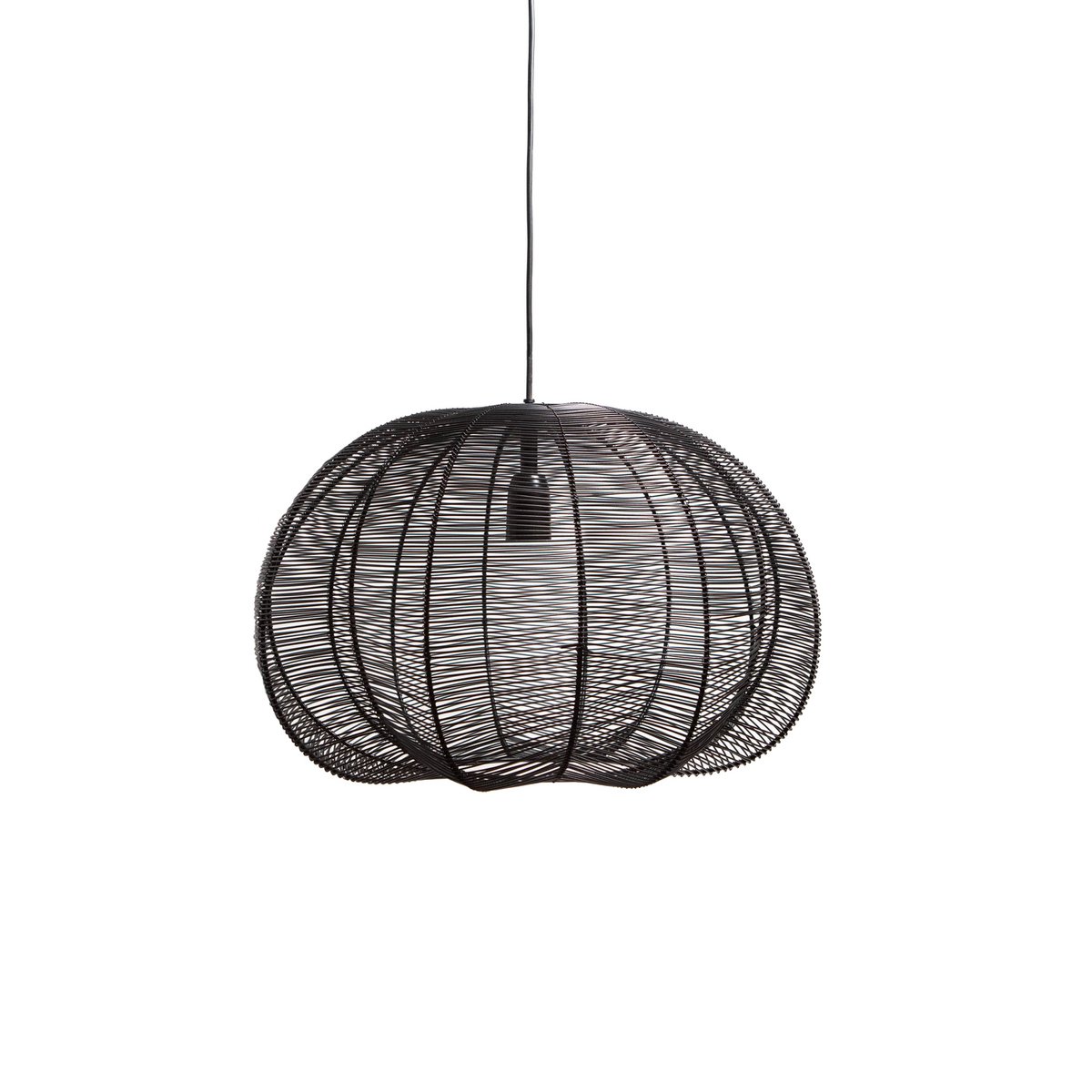 1304 Design - Hanglamp FARAH mat zwart Ø50x38cm